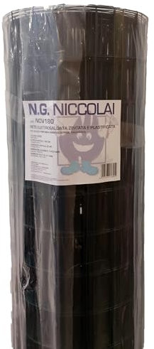 NG NICCOLAI - ROTOLO RETE ELETTROSALDATA METALLICA ZINCATA E PLASTIFICATA VERDE PER RECINZIONE - VARIE ALTEZZE LUNGHEZZA 25 METRI (H. 150 cm.)