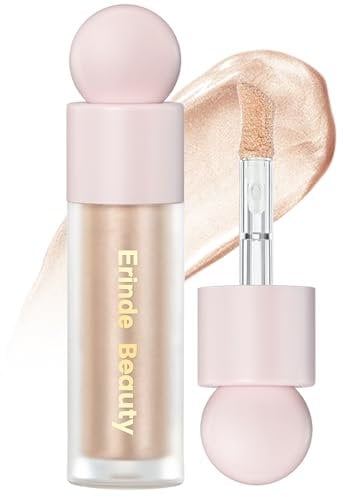 Erinde Liquid Highlighter Makeup, Shimmer Cream Highlighter, Natural Light Face Highlighter, Brightening Liquid Highlight, Face Body Glow Makeup, Glow Drops Makeup, Highlighter Makeup