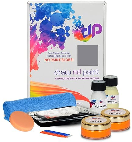 DrawndPaint Ausbesserungslack Lackreparaturset Kratzerentfernung Autolackreparatur Ausbesserung Steinschlägen Kratzern am Auto Lackstift geeignet für Mazda Medium Graphite Met - Tr, L