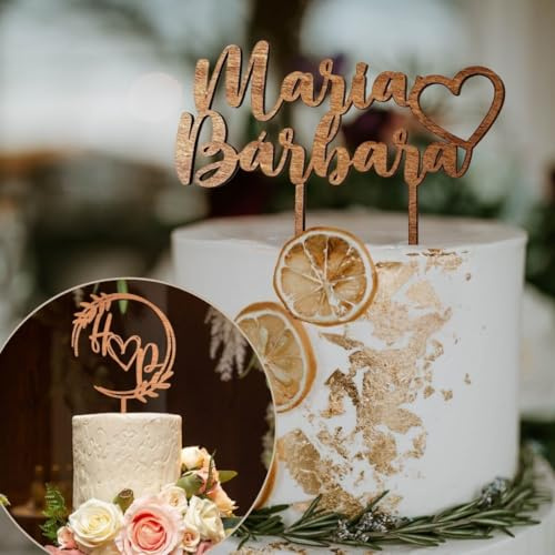 Kuchen-Topper, personalisierbar, Hochzeit, Geburtstag, Kommunion, Taufe, Jahrestag