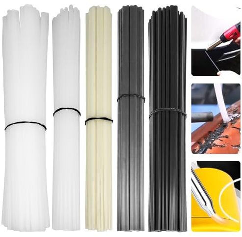 YOUNGSAY 140 Pcs Baguette de Soudure Plastique, ABS/PVC/PE/PP Plastique Baguette de Soudure, 200mm Baguette Soudage Plastique pour Réparations de Soudure Plastique (4 Couleurs)
