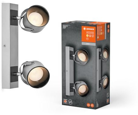 LEDVANCE DECOR SPOT JUPITER, 11,5W, 410lm, silber, Spotleuchte, verstellbare Köpfe, vielseitig anwendbar, Innenraumspot, warmweiße Lichtfarbe, hochwertige Optik, einfache Montage