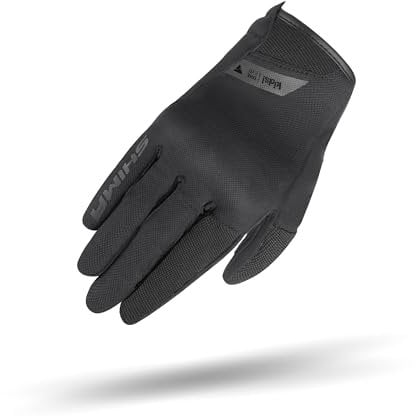 SHIMA ONE EVO Guanti Moto Estivi Bambino Tessile Corto Ventilato Omologati Guanto per Motocicletta Ventilata Scooter Motocross Protettore Rinforzato Abbigliamento Città (Bambini, Nero, XS)