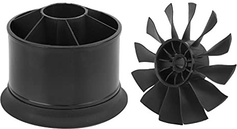 RC Airplane Propeller, Ducted Fan Plastic Black RC Ducted Fan RC Planes 50mm Ducted Fan 12‑Blade Propeller Ducted Fan for 3300/4000/4600/5000KV Brushless Motor (Forward Oar)