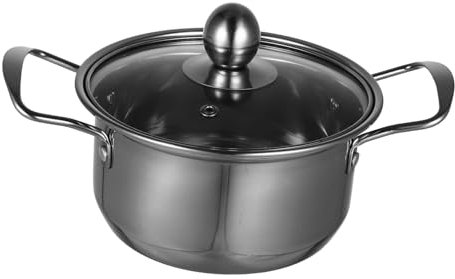KKMNDE Olla para Sopa Olla de Acero Inoxidable Cacerola Olla Caliente pequeña Olla para Sopa Olla de Acero Inoxidable Olla con Tapa Olla con asa Olla para Salsa con Tapa