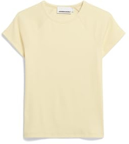 ARMEDANGELS Damen RIPP-T-Shirt aus Bio-Baumwoll Mix HANJAA Fitted Early Yellow