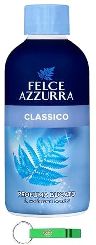 12 x Felce Azzurra Profumatore per Bucato Classico – Profumatore classico – Profumatore per la casa 220 ml + portachiavi Beni Culinari
