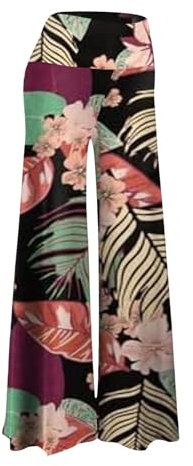 KKvoPiQ Outdoor Stoffhose Damen Hose Weites Bein Yogahose - Lässige Baggy Sommerhose Mit Taschen - Leicht Elegant Weites Bein Freizeithose - Damenhosen Lockere Hosen Wide Leg Bequeme Hose Stoffhose