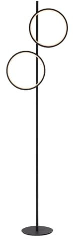 Just Light. LED-Stehlampe - H 151 cm - 2-flammig - Schwarz - Metall