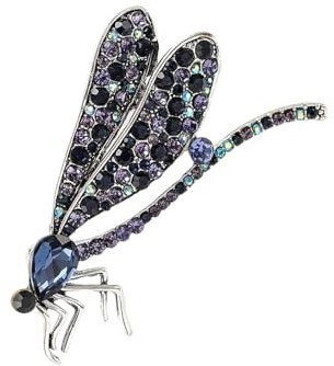 Zarte Strasssteine ​​Libellen Brosche Frauen Kleidung Schmuck Für Mode Frauen Die Einzigartige Und Charme Accessoires Legierung Brosche Suchen