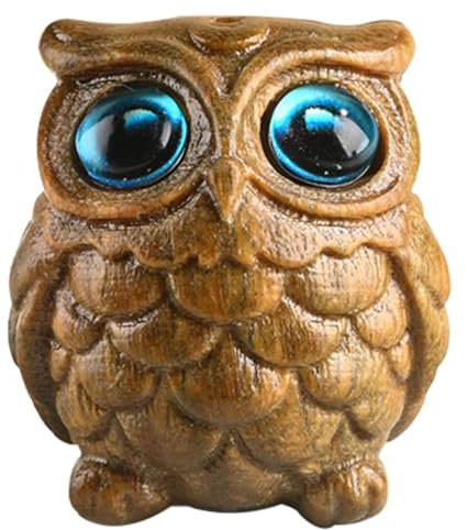 Ciieeo Owl Sculpture Fake Owl Figurine Stuffed Owl Small Animal Sculptures Owl Wall Light Owl House Decor Fox Owl Mug Garden Ornaments Outdoor Eagle The Animal Owl Sandalwood