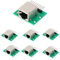 GERUI Lot de 7 fiches RJ45 - 8 broches - Adaptateur réseau horizontal - Carte de test avec carte PCB (prise horizontale)
