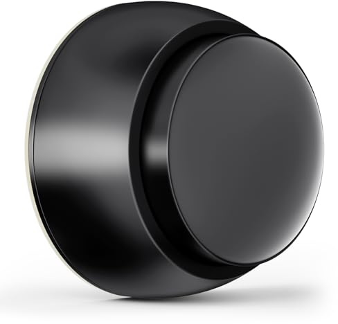 Türstopper Wand Selbstklebend oder Schrauben, Türpufferfür aus Aluminium | 4.19cm L × 3.2cm W × 2.64cm Th, Door Stopper mit Silikonkopf & Feder Dämpfungfür Wand, Schwarz