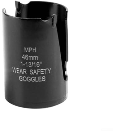 carbide alloy hole cutter drill bit for For Aluminum stainless steel wood plastic, with 9 5mm hex shank and 1mm saw band width for efficient and clean hole cutting (46mm)