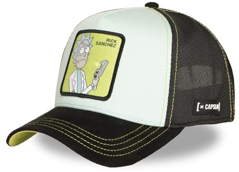 Capslab Kappe für Damen und Herren, Trucker-Kappe Rick und Morty, verstellbar durch Snapback
