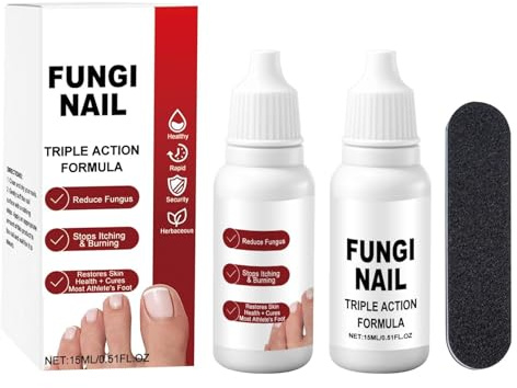Intensive Fußnägel Behandlung & Stärkung - 15ml Nagel Repair Serum gegen Brüchige Nägel und Trockene Nagelhaut, Mit Pflege-Feile für Rundum-Schutz