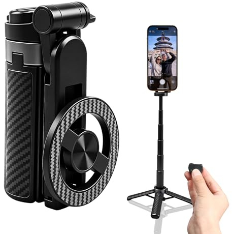 Palo Selfie magnético Multifuncional 4 en 1 rotación 360° imán Extensible | mini trípode para teléfono móvil soporte para teléfono móvil 2026 último selfie para iPhone Android trípode de
