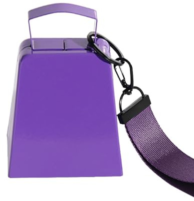 Premium Iron Cheer Bells 10,2 cm Anti-Beschichtung, lauter Geräuschmacher für Sportaktivitäten, Konzerte, leicht zu tragen, Handgelenkschlaufe, Kuhglocke