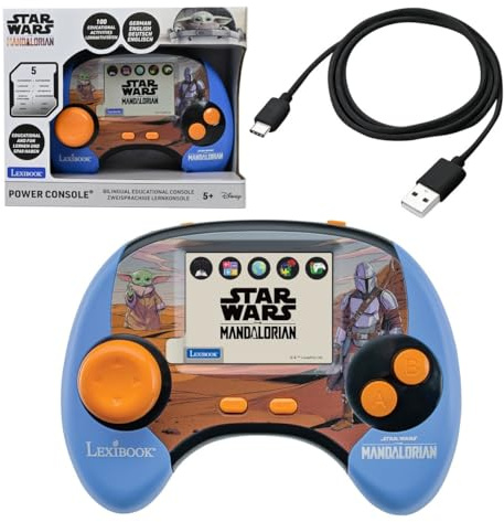 Lexibook, Star Wars, Power-Spielekonsole, JCG100SWi3LXB | Deutsch/Englisch, 100 Aktivitäten, 2,8-Zoll-LCD, wiederaufladbar, USB-C