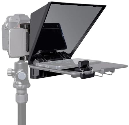 Kompatibel für FEELWORLD TP2A 8 Zoll Tragbarer Teleprompter | kompaktes klappbares Design für einfachen Transport,Bluetooth-Steuerung für flüssiges Vorlesen