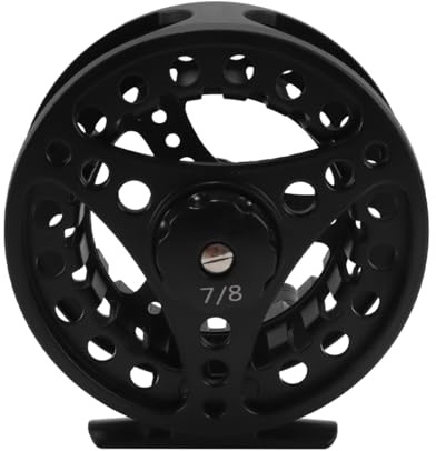 Teron Fliegenfischen Reels Aluminium-Legierung Fliegenrolle Angeln Reels Für Forelle Bass Karpfen - Größe 7 / 8, Schwarz