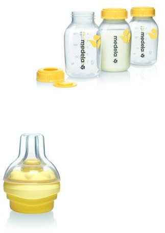 Medela 150ml Breastmilk Bottles (3-pack) plus two Calma Devices