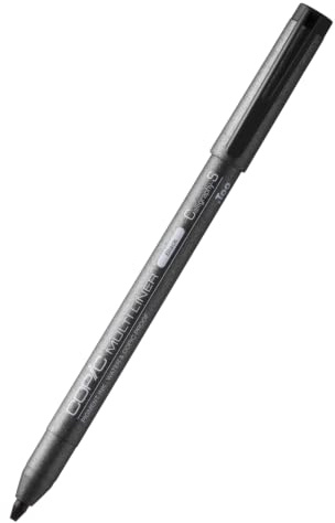 COPIC Multiliner Calligraphy S, Black, Fineliner mit einer feinen Spitze und wasserbeständiger Pigmenttinte