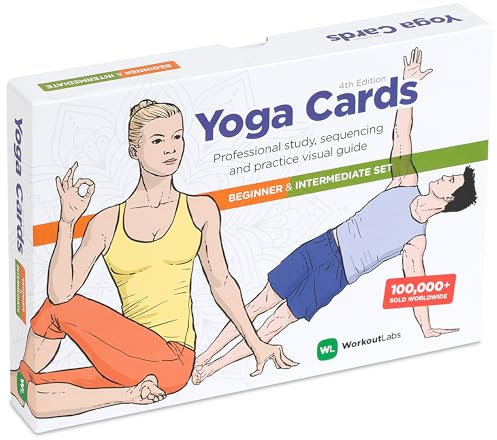 WorkoutLabs Plastik-Yoga-Karten mit Sanskrit-Sprache zum visuellen Lernen, zum Sequenzieren von Unterricht, zum Üben mit Haltungen, Atemübungen und Meditation (komplettes Spiel) (Englisch)