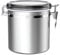 ENLOY 165oz Stainless Steel Airtight Canister for Kitchen, Large Flour Coffee Bean Tea Cereal Sugar Cookie Metal Food Storage Canisters with Clear Lid and Sturdy Locking Clamp