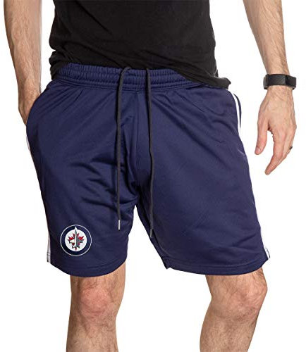 NHL Offizielles Team Herren-Shorts mit zwei Streifen, Winnipeg Jets, Mittel