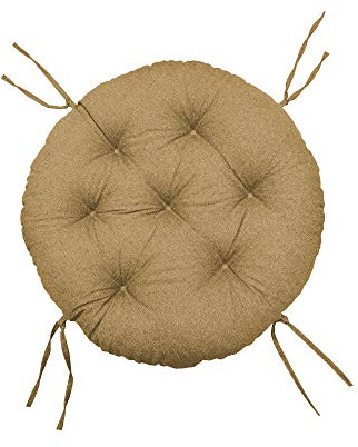 chilly pilley Papasansessel Rundkissen RundRattansessel Auflage Sesselkissen Gartenkissen Sitzkissen Garten Kissen Gesteppt mit Schlaufen (120cm, Cappuccino)