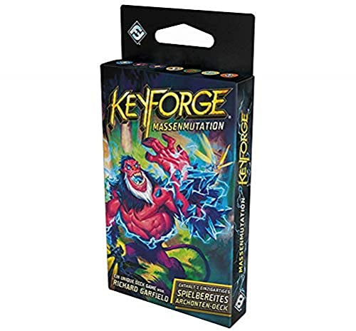 Asmodee Keyforge: Massenmutation - Einzeldeck, Erweiterung, Kartenspiel, Deckbau, Deutsch
