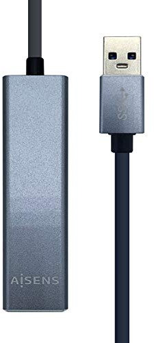 Aisens Conversor Usb 3.0 A Ethernet Gigabit 10/100/1000 Mbps + Hub 3Xu
