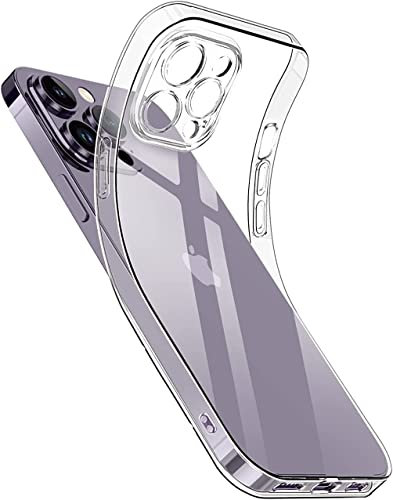 Captor Cover Trasparente per iPhone 14 Pro Max 6.7 Pollici, Custodia TPU in Silicone Flessibile Morbida, Alta Qualità con Bordo Rialzato per Schermo e Protezione Fotocamera