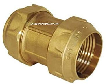 Suinga MANGUITO DE LATÓN 40mm para tuberia de polietileno de 40 mm, accesorio de laton 40MM, Enlace de latón 40 mm con Certificado Aenor
