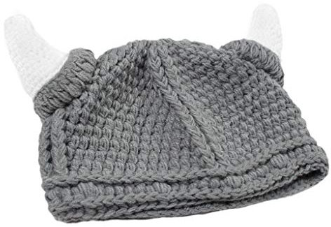 Häkelmütze Strickmütze Lustig Ochsenhorn Barbaren Wikinger Stretchy Skull Cap