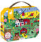 Janod - Puzzle und Suchspiel für Kinder Bauernhof, 24 Teile - Lernspiel - Feinmotorik und Konzentration - Koffer mit Griff - FSC-zertifiziert - Ab 3 Jahren, J02645, Weiß