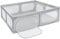 Moby-System Kinderlaufstall Baby Laufgitter Set - Aktivitätszentrum mit Rutschfester Basis, Schutzgitter & Transporttasche - Wasserdichtes Material, 200 x 180 cm, Grau