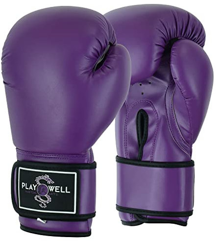 Guantoni da boxe da donna, tinta unita, viola, per principianti, 283,5 g