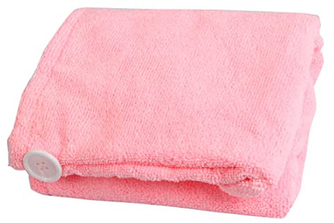 Ruilogod Poliéster Hogar Baño Ducha Bañarse Cabello Secado Toalla Rosa