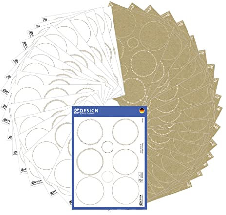 AVERY Zweckform Set runde Etiketten selbstklebend 204 Stück (Ø48mm, Aufkleber Marmeladenglas, Einmachen, Haushaltsetiketten, Produktaufkleber in Weiß und Kraftpapier, handbeschriftbar) Art. 51039
