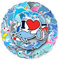 Bric Dodo 50 Stück Delfin Aufkleber Wasserflaschen Laptop Telefon Gitarre Skateboard Computer Koffer Fahrrad Dolphin Vinyl Stickers Wasserdicht Ästhetisch Aufkleber für Jugendliche Kinder Erwachsene