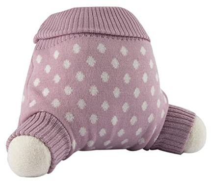 Popolini WoolPant - Cubrepantalón de lana sobre cualquier pañal de succión (74/80, puntos rosados)