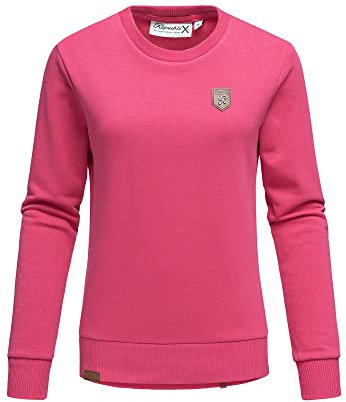 REPUBLIX Damen Kapuzenpullover Sweatjacke Pullover Hoodie Sweatshirt RD-005 Fuchsia L