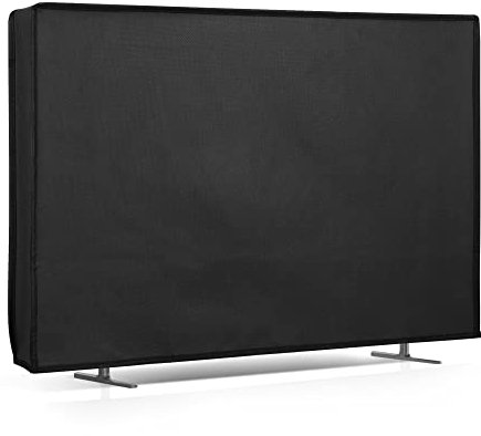 kwmobile Funda para Monitor 24 TV - Cubierta Protectora Textil para Pantalla de TV de Interior - Negro