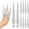 10 Pcs Finger Nail Tip Claw Rings Queen Fingertip Claw Nail Rings Decoration Finger Knuckle Protectors for Cosplay Dance Show