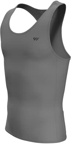 Lo.gas Radtrikot Herren Ärmellos Rennrad Trikot – Angenehm kühlend leicht Fahrradtrikot mit Taschen Ideal für Fitness, Alltag – Grau, S