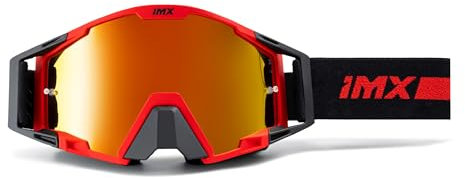 IMX RACING SAND Motorrad Schutzbrille | Iridium und Klares Visier inklusive | Anti-Beschlag und Anti-Kratz Linse | Nasenschutz | Breites 45mm Band mit Silikondruck | Drei Lagen Schaum
