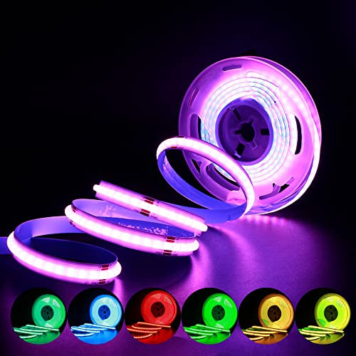COB LED Streifen RGB 24V 2M, Arote COB LED Strip dimmbar COB LED Strip Lichterkette Hohe Dichte 576LEDs/M IP20 für Schlafzimmer Küche Home Innendekoration(ohne Netzteil)