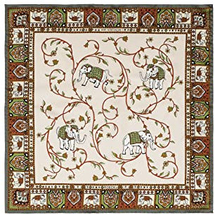 Roeckl Damen Elephant Garden 53x53 Tuch, Multi Olive, Einheitsgröße
